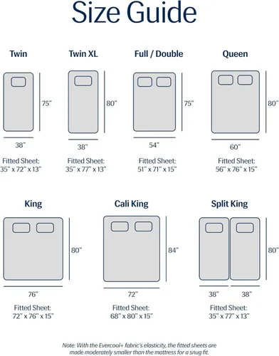 Miniatura 6 de REST® Evercool®+ Sábana bajera ajustable, tamaño King, gris claro, 15 pulgadas de profundidad (hasta 18 pulgadas), ropa de cama transpirable