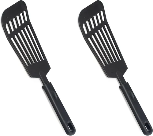 Miniatura 6 de Norpro 905 - Espátula de nailon de alta resistencia al calor, redonda ranurada, 11.5 pulgadas, color negra, 12 pulgadas, Negro