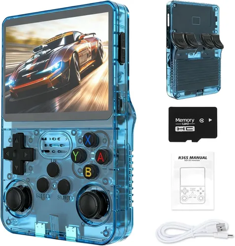 Miniatura 20 de Consola de juegos retro de mano R36S, pantalla HD IPS de 3.5 pulgadas, batería de 3200mAh, 128G con más de 20000 juegos integrados, más de 20