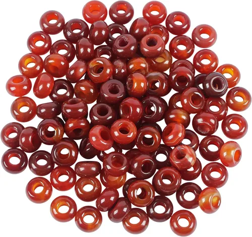 Miniatura 21 de 20 cuentas de jade Rondelle Picasso de piedra suelta de agujero grande para cristales y piedras curativas para hacer joyas Multicolor Picasso Jade