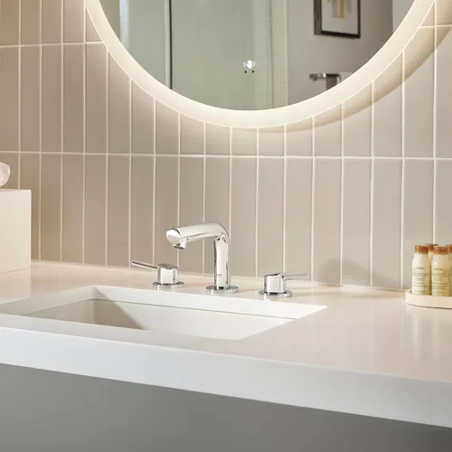Miniatura 4 de GROHE - Grifo de baño Concetto de 8 pulgadas, con 2 manijas, tamaño chico, latón, de latón, Starlight (20572001)