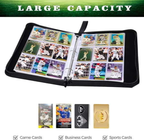 Miniatura 5 de Carpeta de 900 bolsillos para tarjetas de fútbol, álbum para coleccionistas de tarjetas de intercambio, carpeta para tarjetas de intercambio de 9
