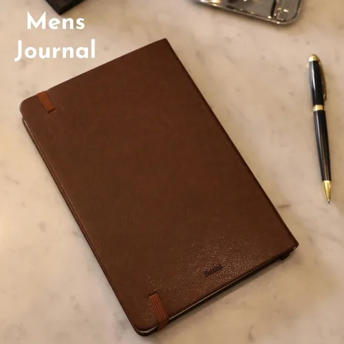 Miniatura 9 de SETTINI Cuaderno de diario para escribir, cuaderno de tapa dura de cuero vegano – Bucle para bolígrafo, bolsillos traseros y diseño plano, 120 GSM