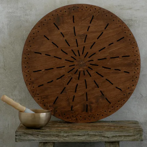 Miniatura 4 de Tambor oceánico de madera de cascada de 20 pulgadas meditativo para baño de sonido relajante forma de géiser (sin bolsa)