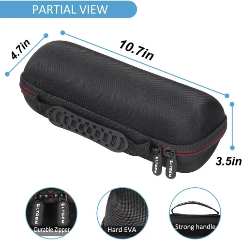 Miniatura 5 de LTGEM - Carcasa rígida de EVA para altavoz Bluetooth Bose SoundLink Revolve or Revolve (Serie II) con bolsillo de malla, color negro