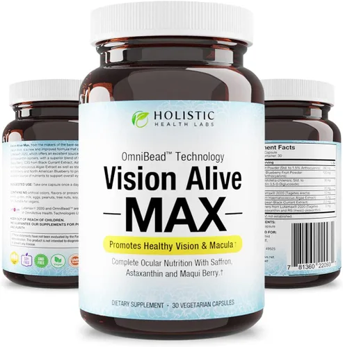 Miniatura 8 de Holistic Health Labs Visión Alive Max con 8 Ingredientes Naturales Lutemax® 2020, Mirtos, Arándanos, c3g de Grosella Negra, Baya Maqui, Azafrán