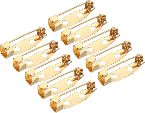 Miniatura 24 de MECCANIXITY 150 pines de barra de seguridad de 0.591 in, broche de cierre para insignias de identificación, tarjetas de nombre, etiquetas para Tono