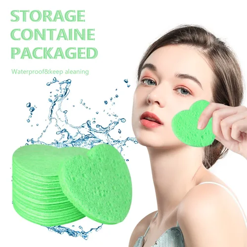 Miniatura 4 de 50 esponjas faciales comprimidas, esponja facial de celulosa 100% natural, esponjas cosméticas profesionales de spa para limpieza facial, mascarilla
