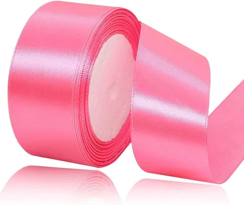 Miniatura 23 de Cinta de satén color burdeos de 1-1/2 pulgadas x 25 yardas, cinta de tela de poliéster de color sólido para envolver regalos, manualidades, hacer
