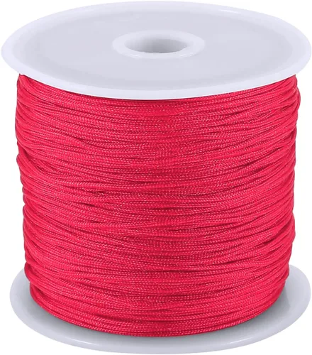 Miniatura 10 de Cordón de nailon de 0.031 in, hilo de nudo chino macramé pulsera de cola de rata trenzada (negro)
