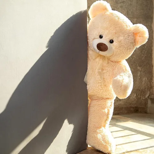 Miniatura 3 de Toys Studio - Adorable oso de peluche gigante, de 36 pulgadas, color gris, felpa suave, para novias y niñas Beige