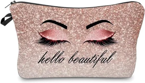 Miniatura 17 de Bolsa de maquillaje para bolso, bolsas de cosméticos para mujer, regalo inspirador para mujer, pequeña bolsa de cosméticos divertida, bolsa de viaje