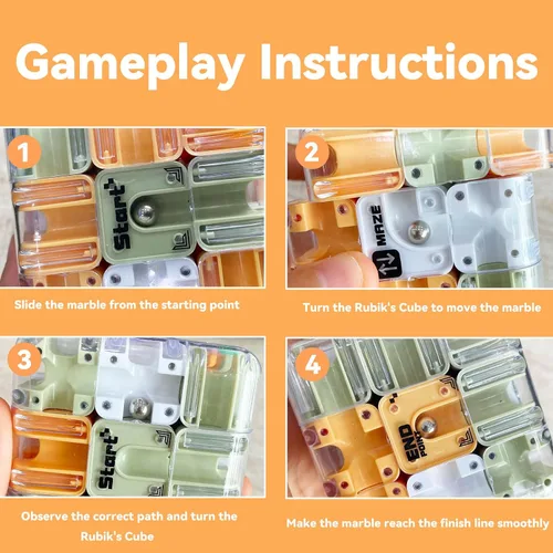 Miniatura 3 de Laberinto 3D Puzzles Laberinto Cubo Conciencia Espacial Entrenamiento Cerebral Juego Educativo de Enfoque Regalo para Adultos Adolescentes