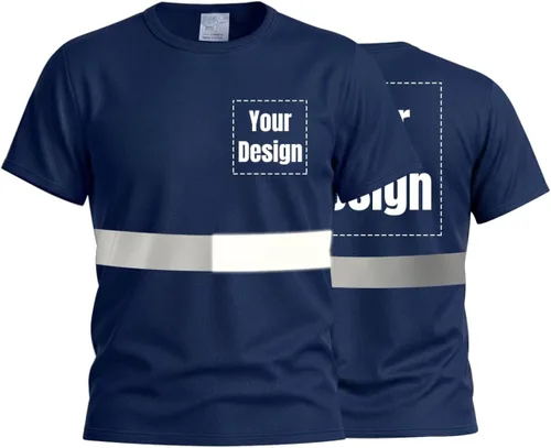 Miniatura 25 de Camisetas reflectantes de seguridad de alta visibilidad personalizan su logotipo