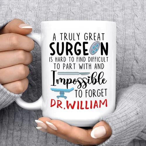 Miniatura 6 de Taza de café con nombre personalizada para hombres, mujeres, cirujano médico, taza de café blanca personalizada para cirujano ortopédico, taza