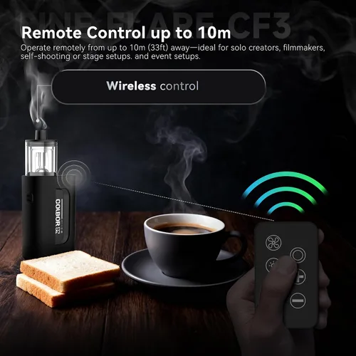 Miniatura 9 de Máquina de niebla portátil COLBOR CF3, mini máquina de humo manual para fotografía con control remoto, pequeño difusor de neblina con protección