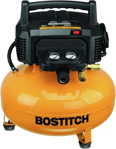 Bostitch BTFP02012 0.8 HP Compresor de aire tipo panqueque sin aceite de 6 galones