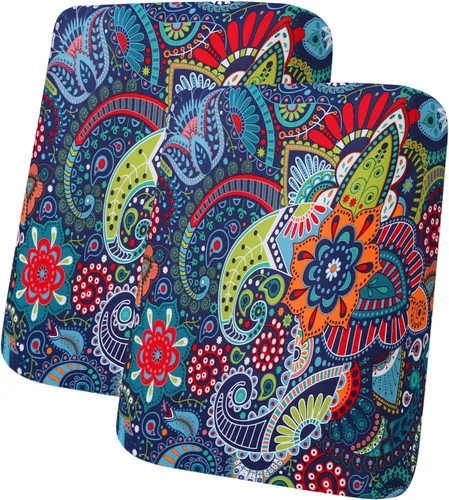 Miniatura 50 de hyha Fundas de cojín estampadas para sofá al aire libre, fundas florales lavables para muebles de patio, exteriores, funda de repuesto para asiento