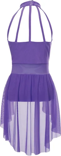 Miniatura 2 de Vestido de ballet lírico para niñas y niñas, sin mangas, encaje floral, leotardo contemporáneo, moderno disfraz de baile