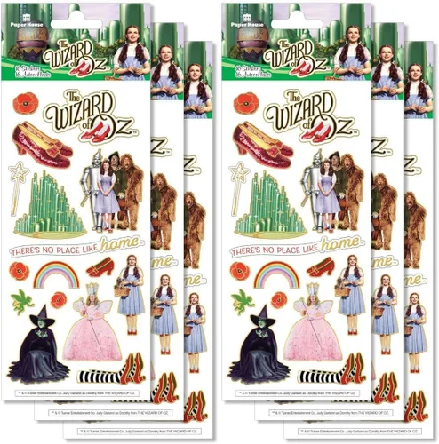 Miniatura 3 de Paper House Productions The Wizard of Oz - Juego de 6 hojas de calcomanías con efecto esmaltado brillante para manualidades, álbumes de recortes