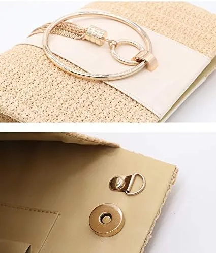 Miniatura 5 de EDPD bolso de embrague monedero de noche para mujer con cadena de hombro