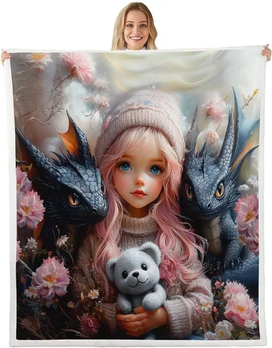 Miniatura 23 de Manfei Manta Kawaii con estampado de gato estrellado para niños y niñas, decoración de habitación de niños y niñas, manta negra Kawaii animal