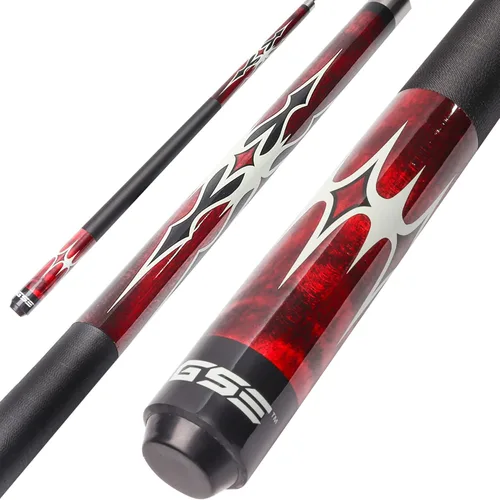 GSE Games & Sports Expert 58" 2-Piece Canadian Maple Hardwood Billiard Pool Cue Sticks for Men/Women, House or Commercial/Bar Use (Several Colors,