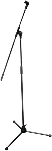 Pyle Soporte de micrófono plegable para trípode, soporte universal para micrófono y altura ajustable de 37.5 a 65.0 pulgadas de alto con brazo