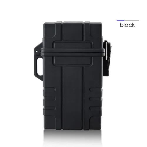 Miniatura 2 de Estuche de cigarrillos impermeable con encendedor, paquete completo de 20 soportes regulares, encendedor eléctrico recargable por USB, resistente al