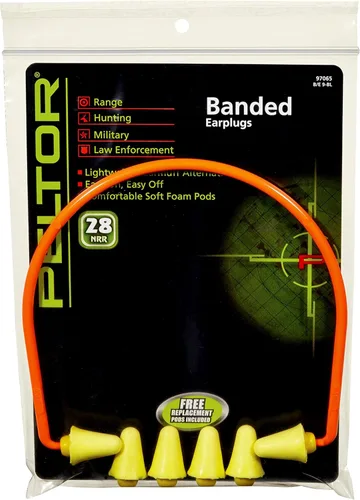 Peltor Sport 97065 - Protector auditivo estilo banda, 3 pares, clasificación de reducción de ruido (NRR) 28 dB, alternativa a orejeras ligeras,