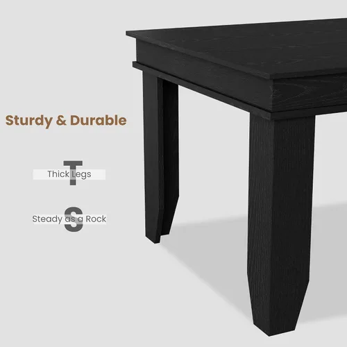 Miniatura 7 de GarveeHome Mesa de comedor de granja para 6-8 personas, mesas de cocina de 71 pulgadas de largo con marco resistente de madera, mesa rectangular
