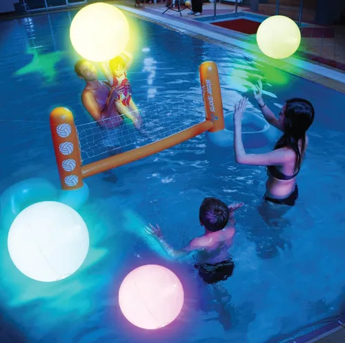 Miniatura 8 de FLAMDYNO Juguetes de piscina - Paquete de 4/8 pelotas de playa que se iluminan para niños con 8 modos de luz, pelotas de juegos de piscina y playa