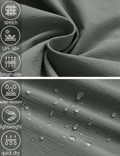 Miniatura 23 de Pantalones de senderismo para hombre, convertibles, con cremallera, ligeros, impermeables, de secado rápido, pesca al aire libre, viajes, safari