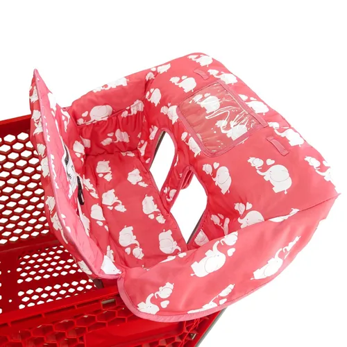Miniatura 12 de Funda para carrito de compras y silla alta 2 en 1 para bebé, funda acolchada, estilo plegable y enrollable, portátil con bolsa de transporte