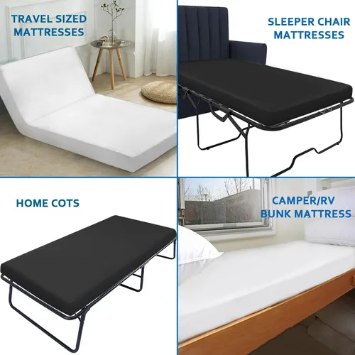 Miniatura 5 de Sábanas para catre de 30" x 80", sábana ajustable tamaño catre con literas estrechas individuales/campamento/casas rodantes/camas