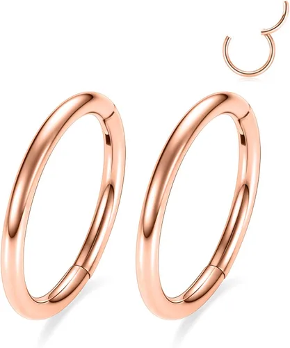 Miniatura 21 de GAGABODY 2 piercings para la nariz, calibre 20G, 18G, 16G, 14G, 12G, 10G, 8G, acero quirúrgico, tabique, cartílago, hélice, trago, concha, daith
