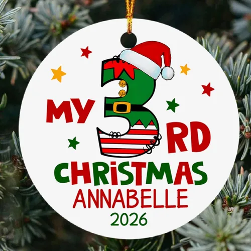 Miniatura 21 de Dino - Adorno de segunda Navidad para bebé, dinosaurio personalizado para niño/niña, regalo para nuevos padres, cumpleaños personalizado y nombre