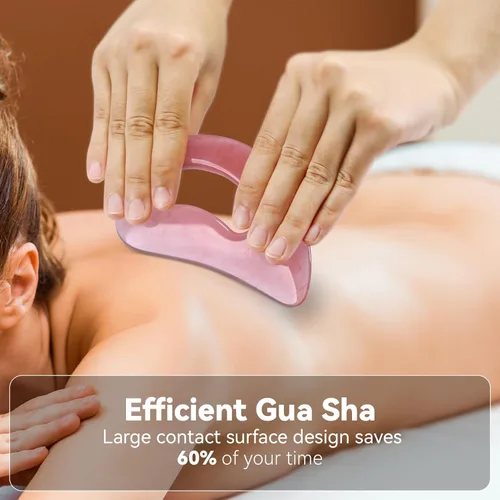 Miniatura 4 de FDKJEJC Herramienta Gua Sha Corporal Herramienta Guasha Anticelulítica para Cuerpo Herramientas de Masaje Corporal (Resina Natural) Herramienta