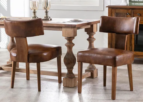 Miniatura 19 de VESCASA Sillas de comedor tapizadas de lino con patas de madera natural, modernas sillas de comedor acolchadas con ribete de cabeza de clavo