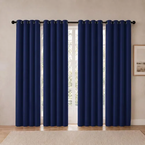 Miniatura 90 de Cortinas de oscurecimiento de habitación de 45 pulgadas de largo para dormitorio y sala de estar, cortinas térmicas aislantes con ojales