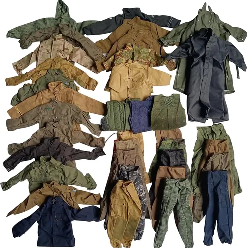 Miniatura 2 de SIXPOINTS 50 Piezas Ropa Militar Camuflaje a Escala 1/6 y Pantalones y Accesorios de Bolsa Compatibles con Cuerpo de Figura de Acción Militar 50
