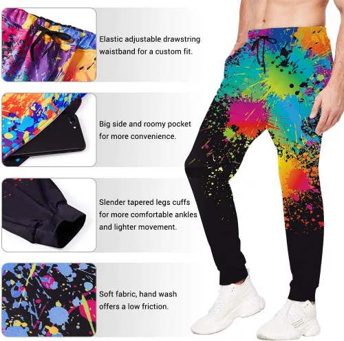 Miniatura 2 de Belovecol - Pantalones de deporte para hombre y mujer, estilo casual, 3D