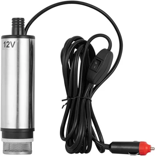 Miniatura 6 de Bomba sumergible pequeña ajustable de 12 V 24 V CC combustible agua aceite camping pesca bomba de transferencia sumergible (carpeta de 12 V 1.496 in)