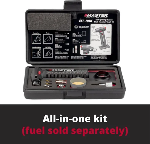 Miniatura 7 de Master Appliance MT-80K Kit de micro antorcha de butano [antorcha de butano, herramienta de calor sin llama, soldador y cuchillo caliente] de mano