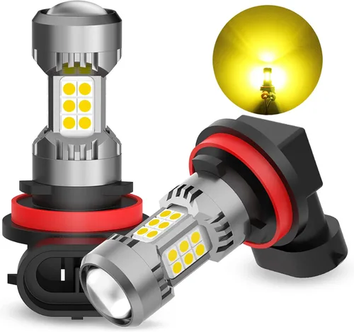 Miniatura 12 de Phinlion Bombillas LED antiniebla H10, 3200 lúmenes color azul hielo, súper brillantes PY20D 9145, focos antiniebla de repuesto para coches