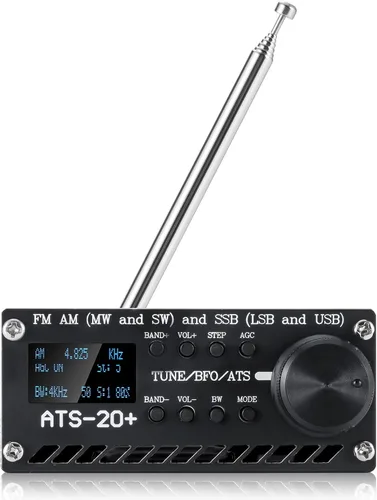 Si4732 ATS-20+ Receptor de radio portátil de onda corta, GOOZEEZOO FM AM (MW SW) LW SSB (LSB USB), receptor de radio de banda completa, altavoz