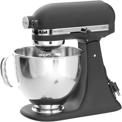 Miniatura 4 de KitchenAid Artisan Series KSM150PS - Mezclador de pie con cabezal inclinable de 5 cuartos de galón con escudo de vertido KSM150PS, hierro fundido