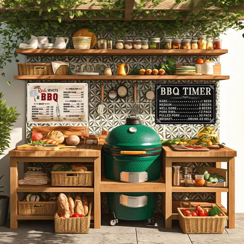 Miniatura 2 de Letreros de barbacoa para exteriores, temporizador de barbacoa, letreros de metal divertidos para cocina, patio, bar, decoración de pared, barbacoa