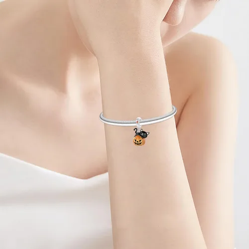 Miniatura 150 de Dije de girasol con diseño de estrella y luna y elefante para pulsera, collar de plata de ley 925, dijes de corazón de amor para mujer, regalo
