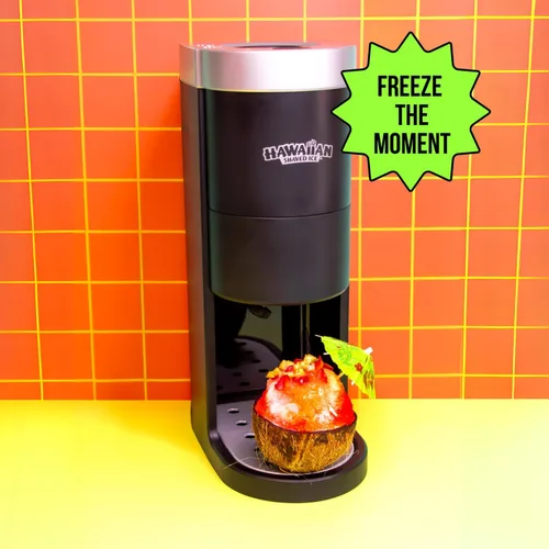 Miniatura 5 de Kit de máquina de hielo raspado y cono de nieve Hawaiian Shaved Ice HomePro, 6 sabores de jarabe de 16 oz. Cereza, uva, frambuesa azul, sangre